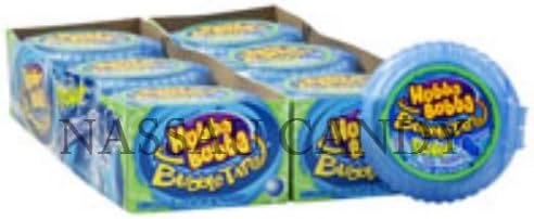 Tape Gum Hubba Bubba Bubble Tape Gum Rolls - Sour Blue Raspberry, Pack Of 12