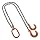 Mazzella DOF Mechanical Alloy Chain Sling, Fixed-Leg, Grade 100, Load Capacity at 60°