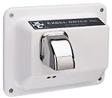 Excel Dryer R76-IW Cast Cover Series Hands Off Automatic Sensor Recessed Mounted Hand Dryer - White Epoxy