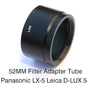 EzFoto 52mm Lens Adapter Tube for Panasonic Lumix LX-5 Leica D-LUX5 by EzFoto