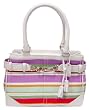 Coach Signature Twill Striped Carryall Tote