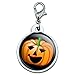 Chrome Plated Metal Small Pet ID Dog Cat Tag Holidays Christmas Halloween - Jack-o-lantern - Pumpkin - Halloween