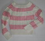Little Girls Polo Ralph Lauren Pink Stripe Sweater