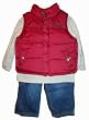 Timberland Baby Boys 3 Pc. Outfit Vest, Shirt & Jeans Size 24 Months