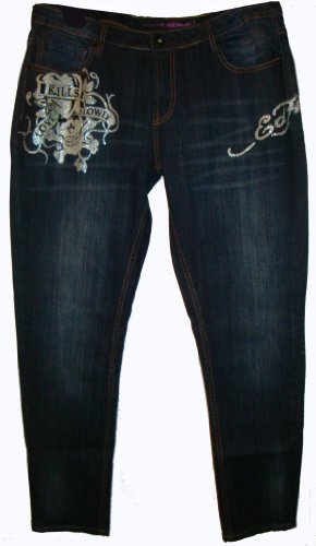 Women's Ed Hardy Jeans Plus Size 18 - 24 Available Embellished w Rhinestones product image