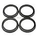 StanceMagic Hubcentric Rings (Pack of 4) - 66.6mm ID to 73.1mm OD - Black Poly Carbon Plastic Hubrings Hub - Compatible with Mercedes Benz Audi with 66.6mm Vehicle Hubs and 73.1mm Wheel Centerbore