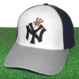 New York Yankees Navy/White/Gray Pastime Piping Adjustable Hat