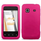 Solid Hot Pink Silicone Skin Gel Cover Case For Samsung Galaxy Prevail M820 ....