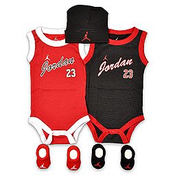 Nike Jordan Jumpman23 Script Newborn 5 Piece Jersey Set, 2 Newborn Onesie/Bodysuit, 2 pair Booties, 1 hat Red/Black 41IwS%2BcaY3L Nike Jordan Jumpman23 Script Newborn 5 Piece Jersey Set, 2 Newborn Onesie/Bodysuit, 2 pair Booties, 1 hat Red/Black