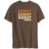 T-Shirt Brown  Beirut Retro Color  Lebanon City