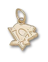 Pittsburgh Penguins Pendant - 10k Gold Skating Penquin 3/8"