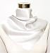 Apparel : Satin Plain Silk Bandana on Silver 21"x21"