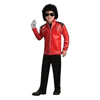 Michael Jackson Costume, Child's Deluxe Beat It Red Zipper Jacket Costume