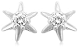 14k Rose, Yellow, or White Gold Diamond Starburst Earrings (.12 cttw, J Color, I2 Clarity)