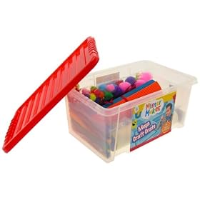 Mister Maker Mega Craft Crate - Bumper Craft Kit - Packed full of Crafty Items with in a Sturdy Plastic Container - Ideal for Rainy Days, School Holidays, Parties and Craft Activities, BRILLIANT Christmas Gift or Birthday Present.