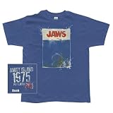 Jaws Amity Island 1975 Men's Lightweight Tee, Royal Blue