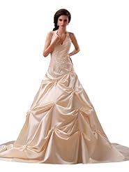 Satin Halter Embroidered Lace-Up  Dress