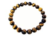 NEWSTONE 桐箱入り（仕事運・金運）パワーストーン　風水 ゴールド　タイガーアイ　８ミリ　ブレスレット Gold Tigereye bracelet 【9740112】 パワーストーン トルマリン
