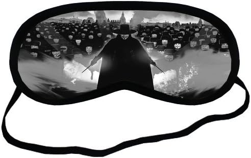 Custom Luxury V for Vendetta Sleep Mask - Large Comfortable Mask for Men Women Children Eye Mask for Sleeping for Travel and Light Blocking
