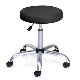 Click here to buy Boss Norstar B240bk Black Vinyl Medical Dental Backless Stool with Chrome Base by Boss Office Products.