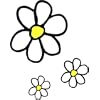 Daisy Flower Wall Stickers - Re-Useable