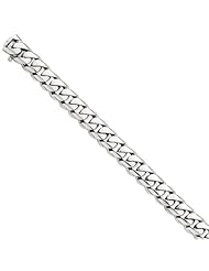 7.0 mm Solid 14K White Gold High Polish Classic Miami Cuban Curb Link Chain Necklace 20" - 30" Available
