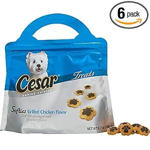 Cesar Cesar Softies Grilled Chicken Flavor Dog Treat, 6.7-Ounce Bags (Pack of 6)