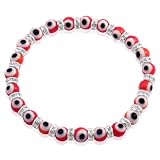 Swarovski Evil Eye Bracelet made from Red Italian Moreno Glass