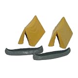 Civil War Tent and Canoe 4 Piece Set: Yellow and Gray Accessories for 54mm (1:32) Plastic Army Men