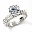 Sterling Silver Double Band CZ Eternity Engagement Band Ring -- Size 6
