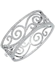 Diamond Bangle Bracelet 14K White 5 1/8 Ct Tw 65486