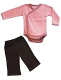 OBLI Organics Kimono Gift Set, 18-24 months, Pixie with cocoa stitching