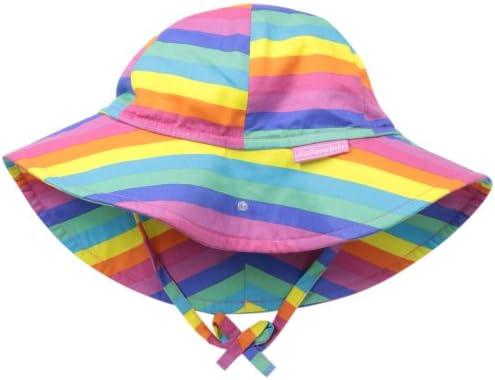 JoJo Maman Bebe Baby-Girls Newborn Floppy Hat, Rainbow, 0-6 Months