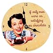 Vintage Humor Retro 50's Chocolate Lover Wall Clock