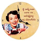 Vintage Humor Retro 50's Chocolate Lover Wall Clock