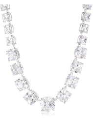 CZ by Kenneth Jay Lane "Trend" Cushion-Cut Cubic Zirconia (84 cttw) Collar Necklace, 16"