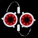 Sandal Sports Cornhole Night LED Lights, (Set of 2) - Red