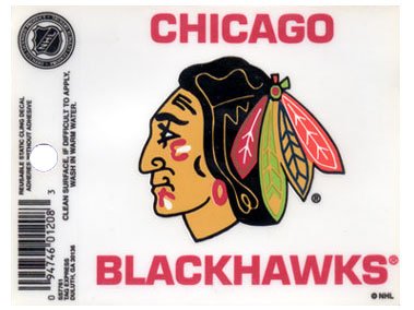 Chicago Blackhawks Reusable Static Window Cling