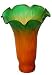 Meyda Dale Tiffany Style Pond Lily Flower Glass Replacement Lamp Shade Amber & Green (Large Size) 4.5