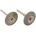 2 Diamond Coated Cutting Wheels Lapidary Rotary Tool 1"