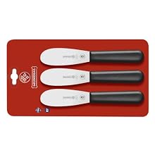 Mundial SC5688-3 1/2 3-1/2-Inch Straight Edge Sandwich Spreader, Set of 3, Black