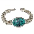 Turquoise Tennis Bracelet in Sterling Silver 9.75 inches (brclt277a)