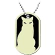 Glow in the Dark Cat Dog Tag Necklace