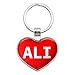 Graphics and More Metal Keychain Key Chain Ring I Love Heart Names Male A Alfo - Ali