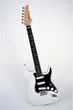 Crescent 39' White Electric Guitar with Gig Bag and Accessories