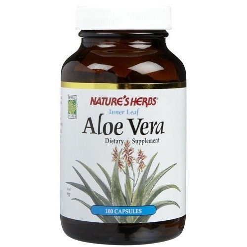 Twinlab Nature's Herbs Aloe Vera, 100 Capsules (Pack of 4)