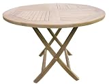 Siena Garden Klapptisch 100cm X-Beine aus Plantagenteakholz