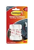 3M Large Cord Clips with Command Adhesive, 2 cord clips, 3 medium strips