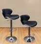 Modern Set of (2) Brand New Black Swivel Leather Bar Stool Pub Barstool