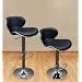 Modern Set of (2) Brand New Black Swivel Leather Bar Stool Pub Barstool